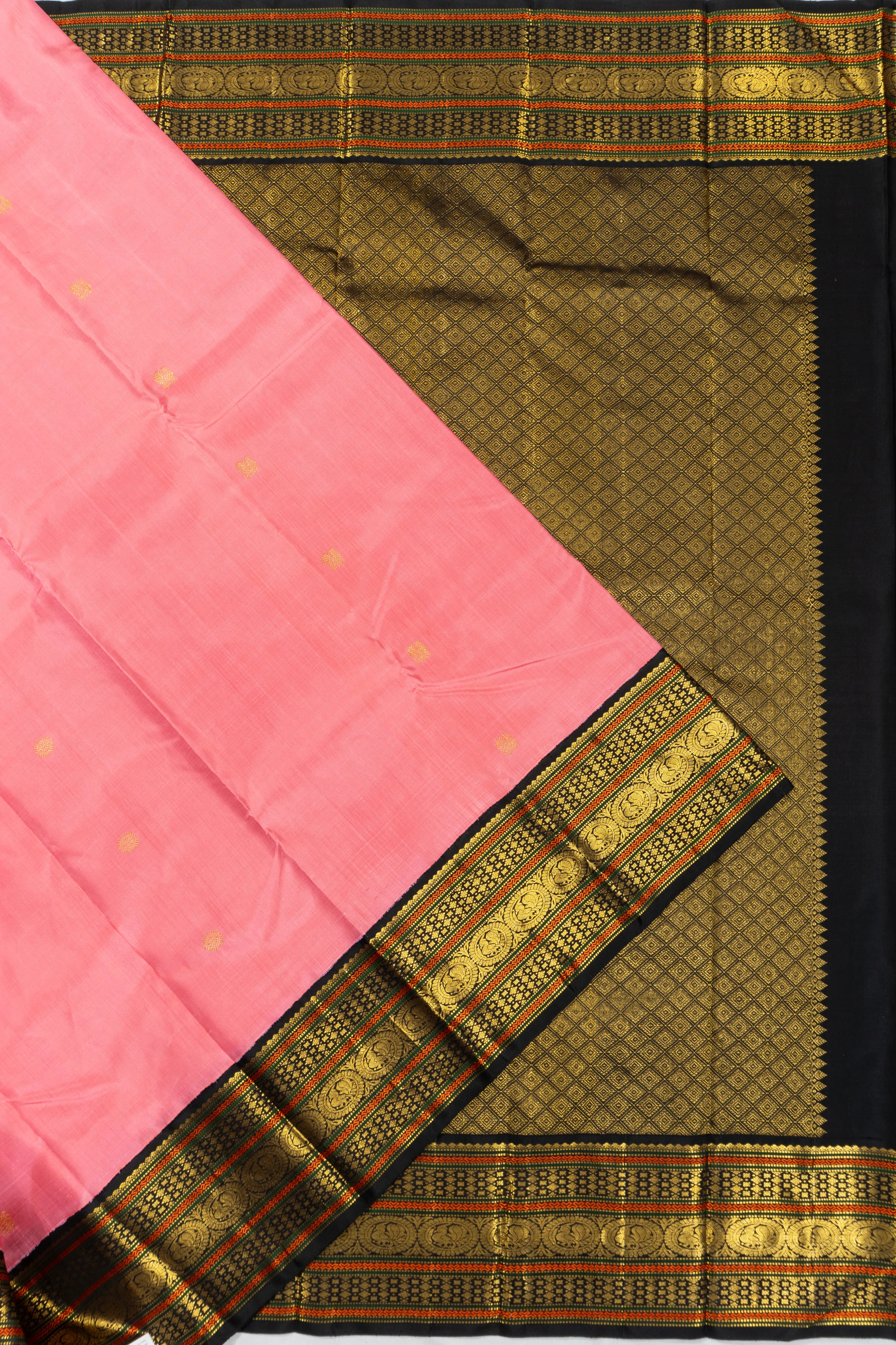 Kanchipuram Silk Butta Baby Pink Saree