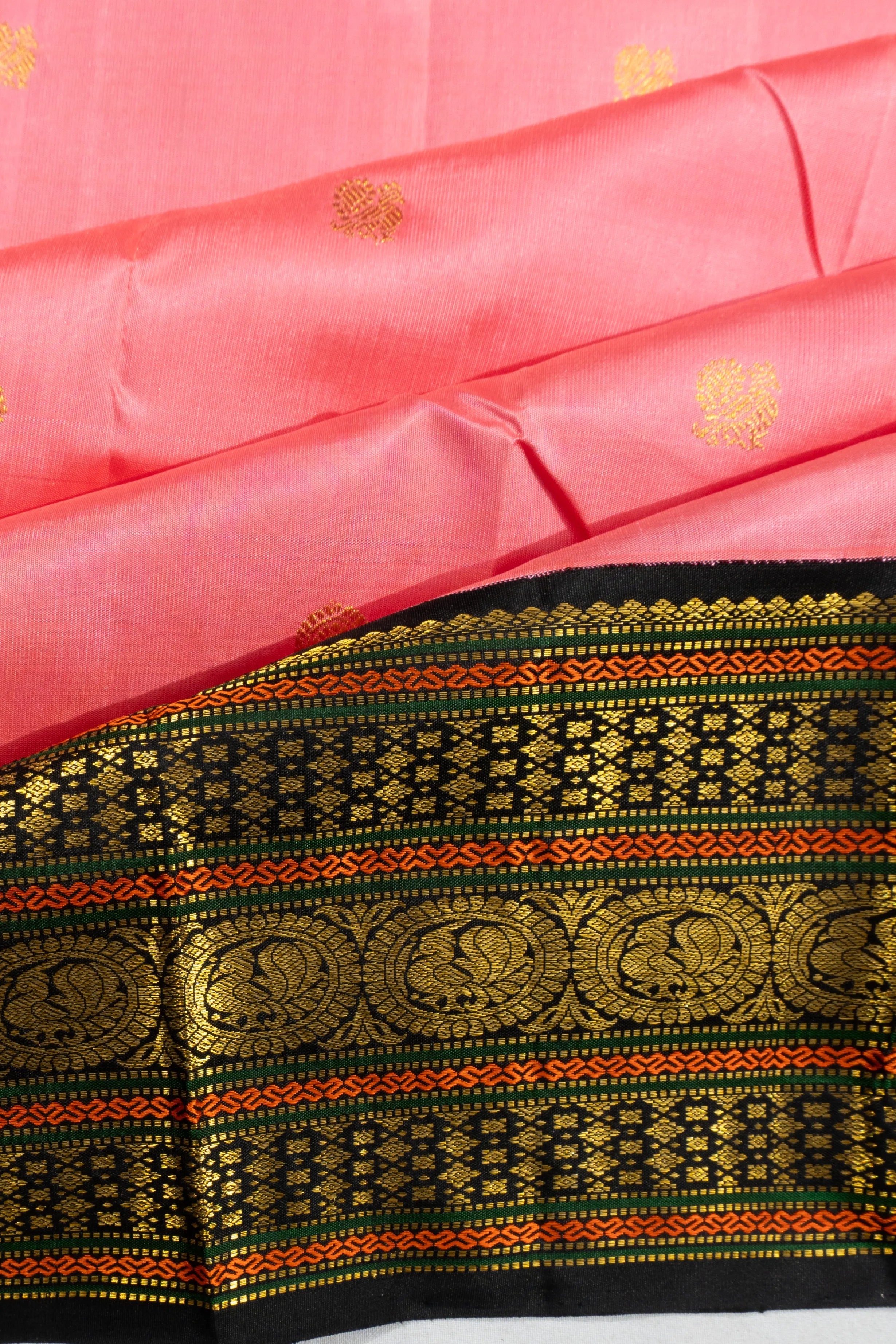 Kanchipuram Silk Butta Baby Pink Saree