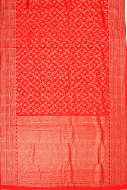 Antique Zari Kanchipuram Silk Brocade Red Saree