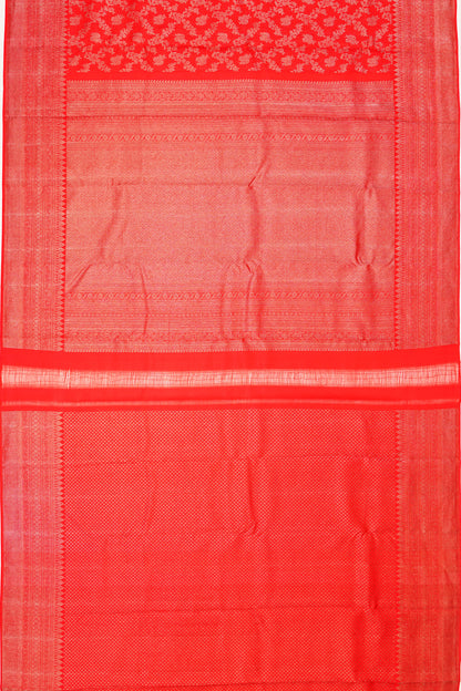 Antique Zari Kanchipuram Silk Brocade Red Saree
