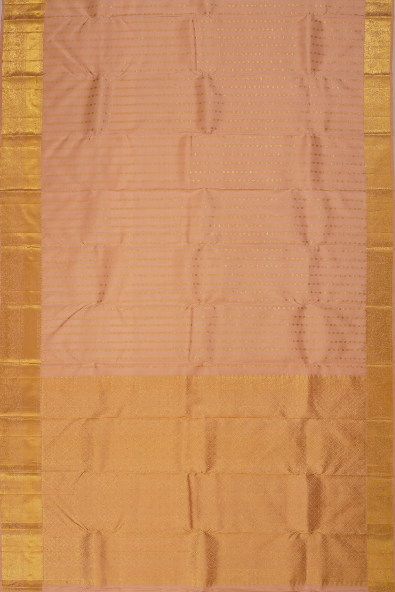 Taranga Kanchi Silk Brocade Peach Saree