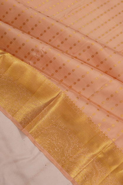 Taranga Kanchi Silk Brocade Peach Saree