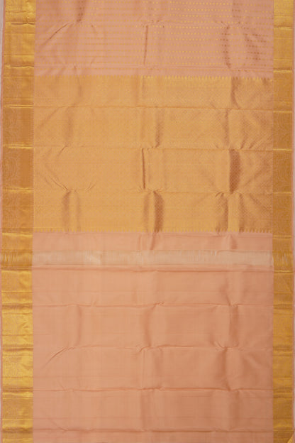 Taranga Kanchi Silk Brocade Peach Saree