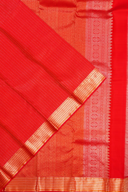 Kanchipuram Silk Brocade Red Saree