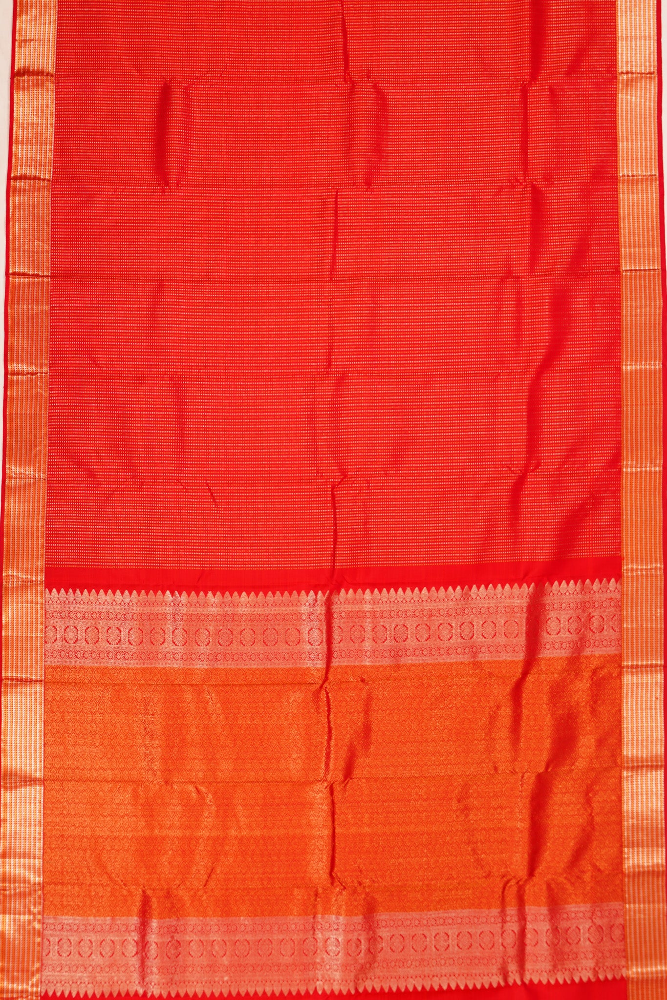 Kanchipuram Silk Brocade Red Saree