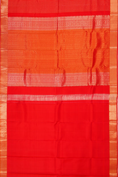 Kanchipuram Silk Brocade Red Saree