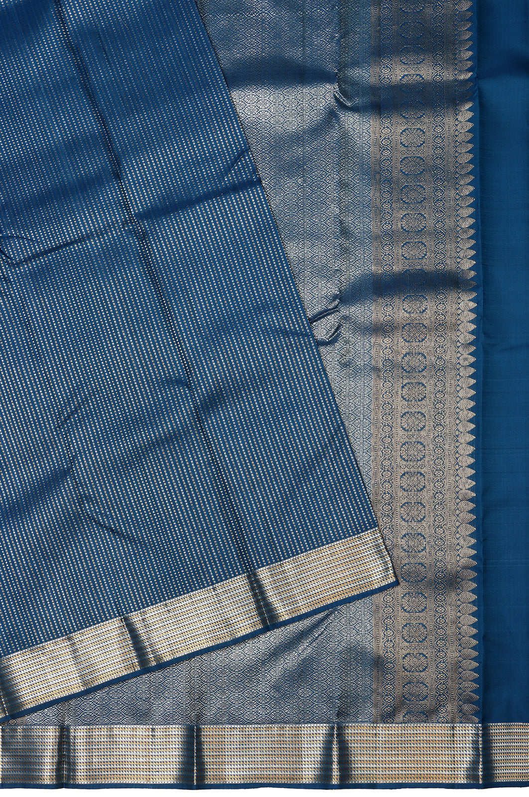 Taranga Kanchi Silk Brocade Dark Blue Saree