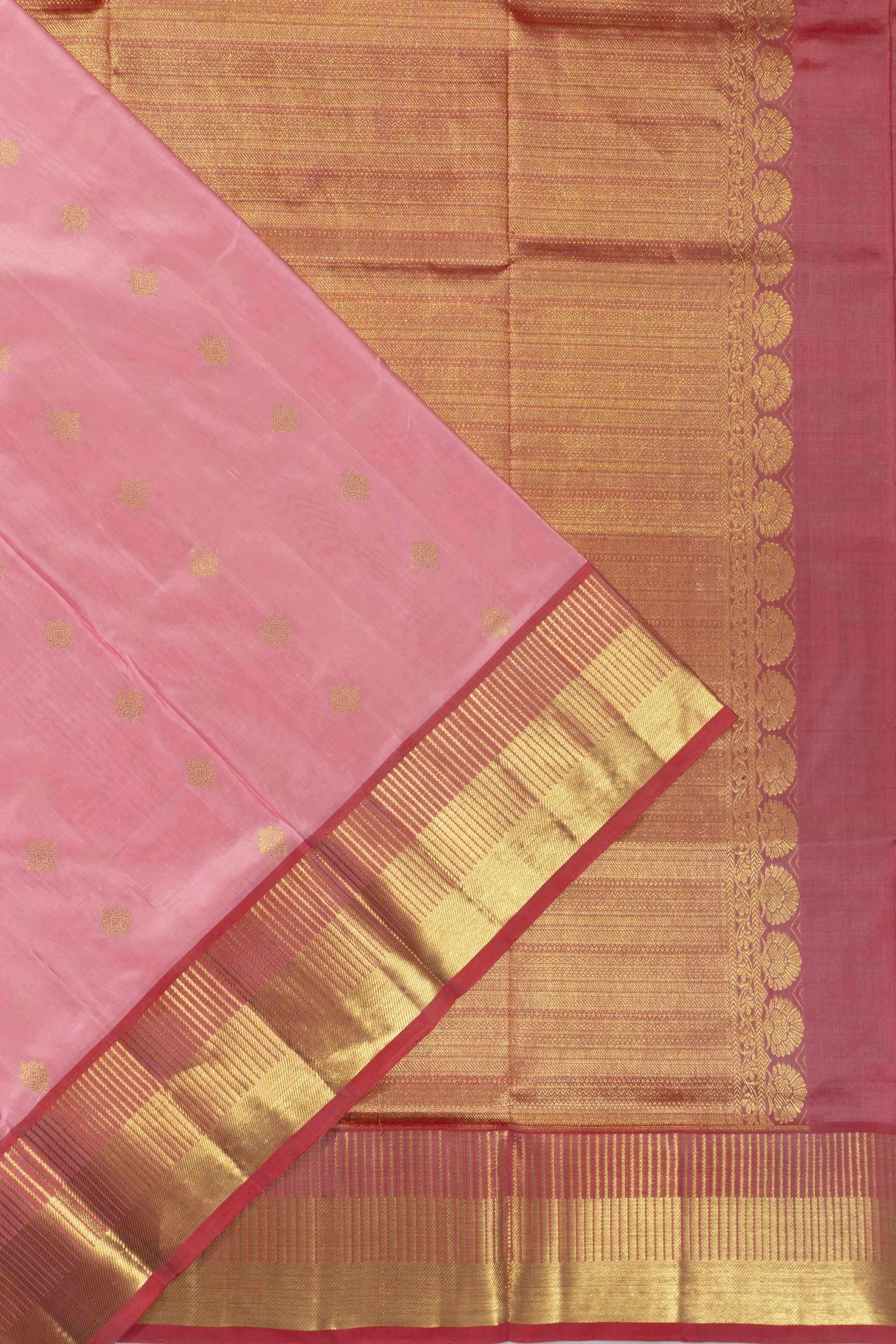 Venkatagiri Silk Butta Baby Pink Saree
