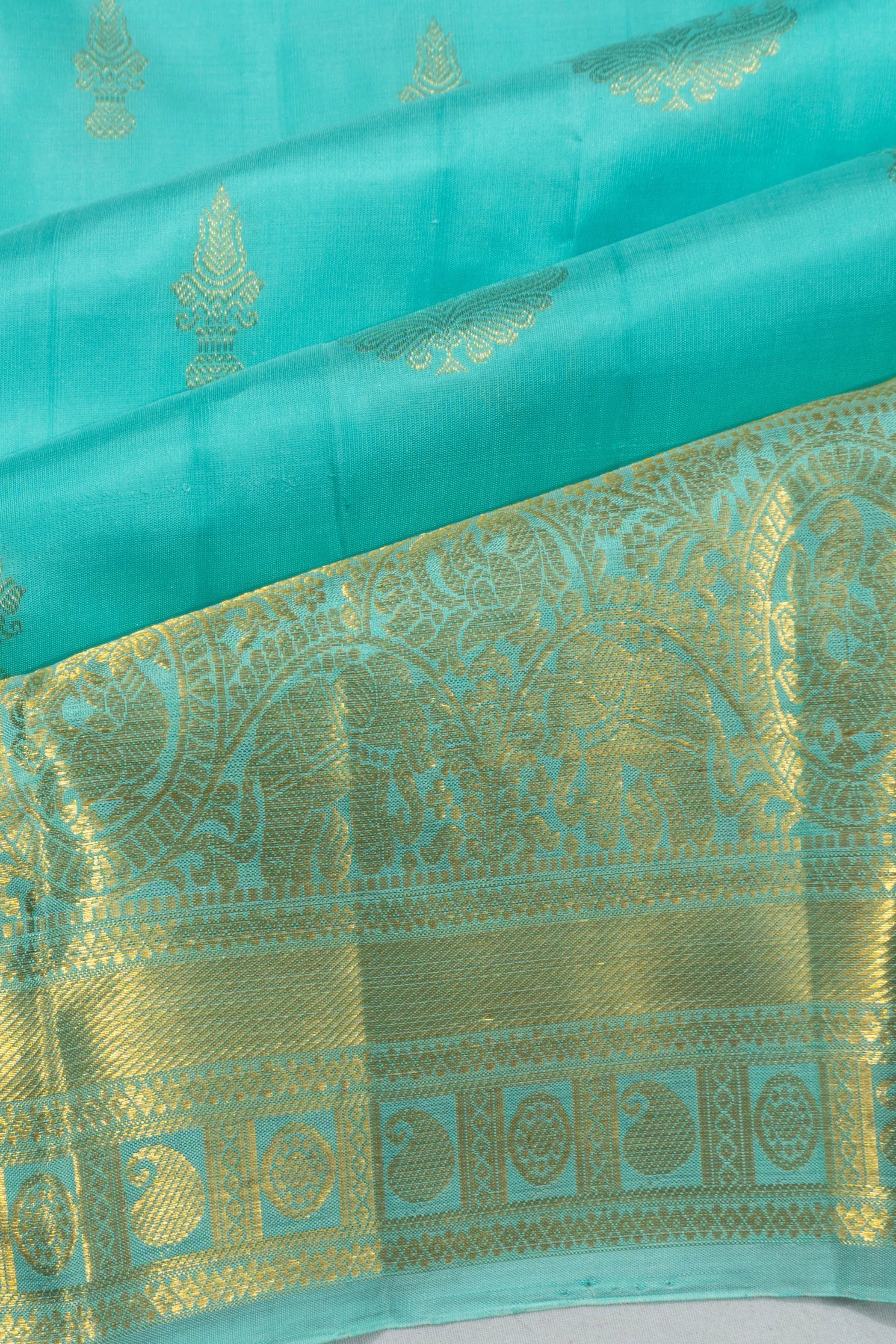 Taranga Kanchi Silk Butta Sky Blue Saree