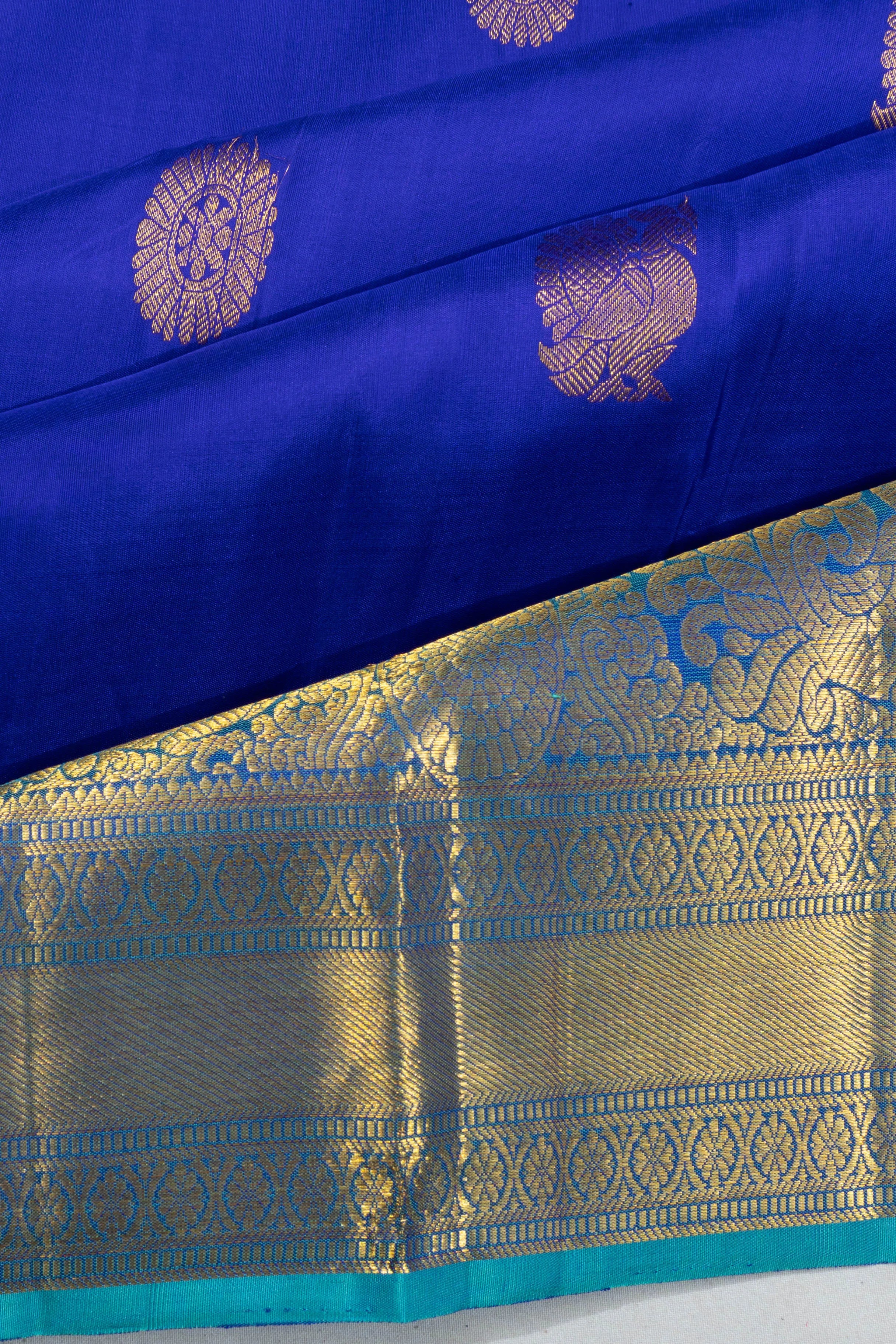 Taranga Kanchi Silk Butta Royal Blue Saree