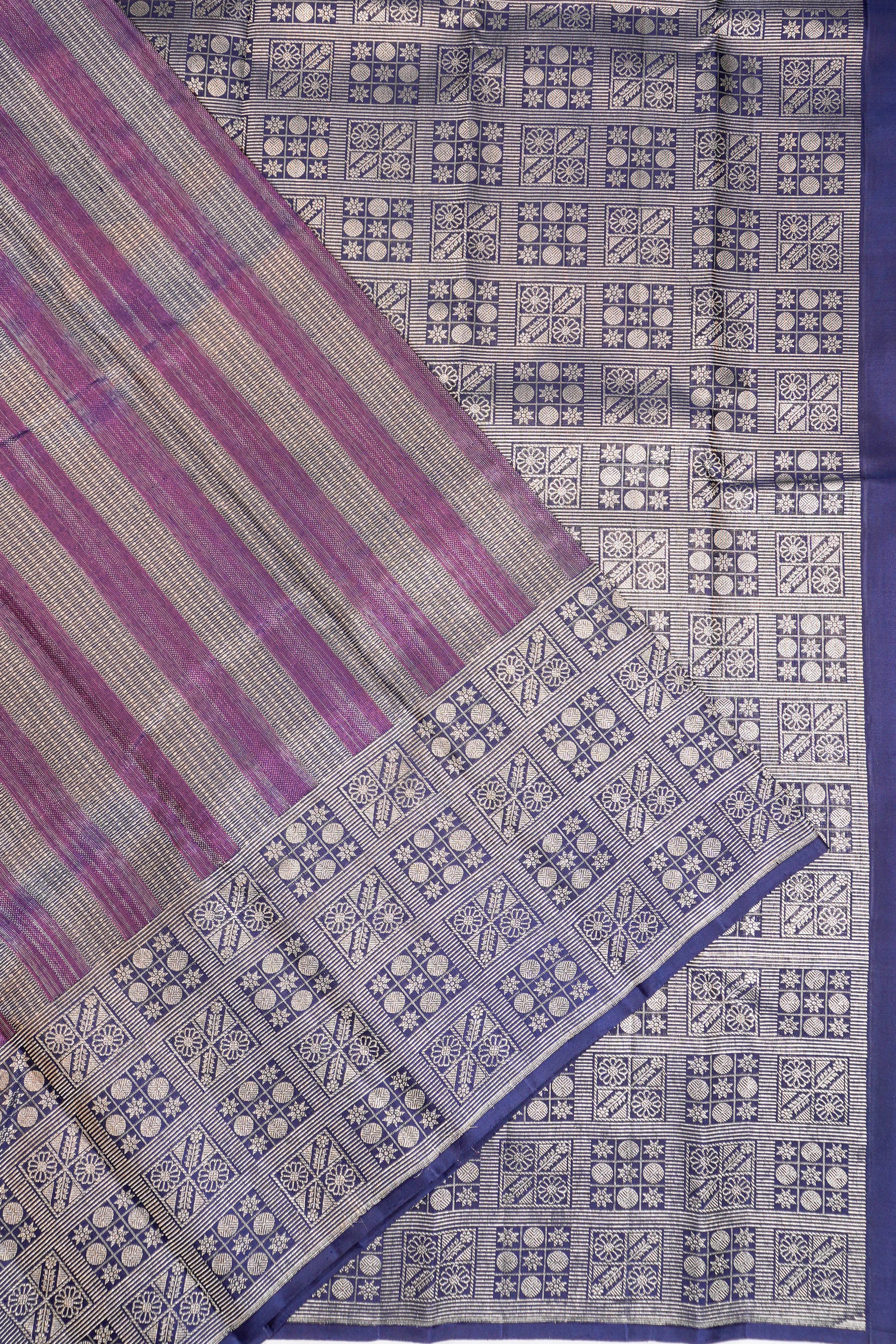 Kanchipuram Silk Brocade Purple Saree