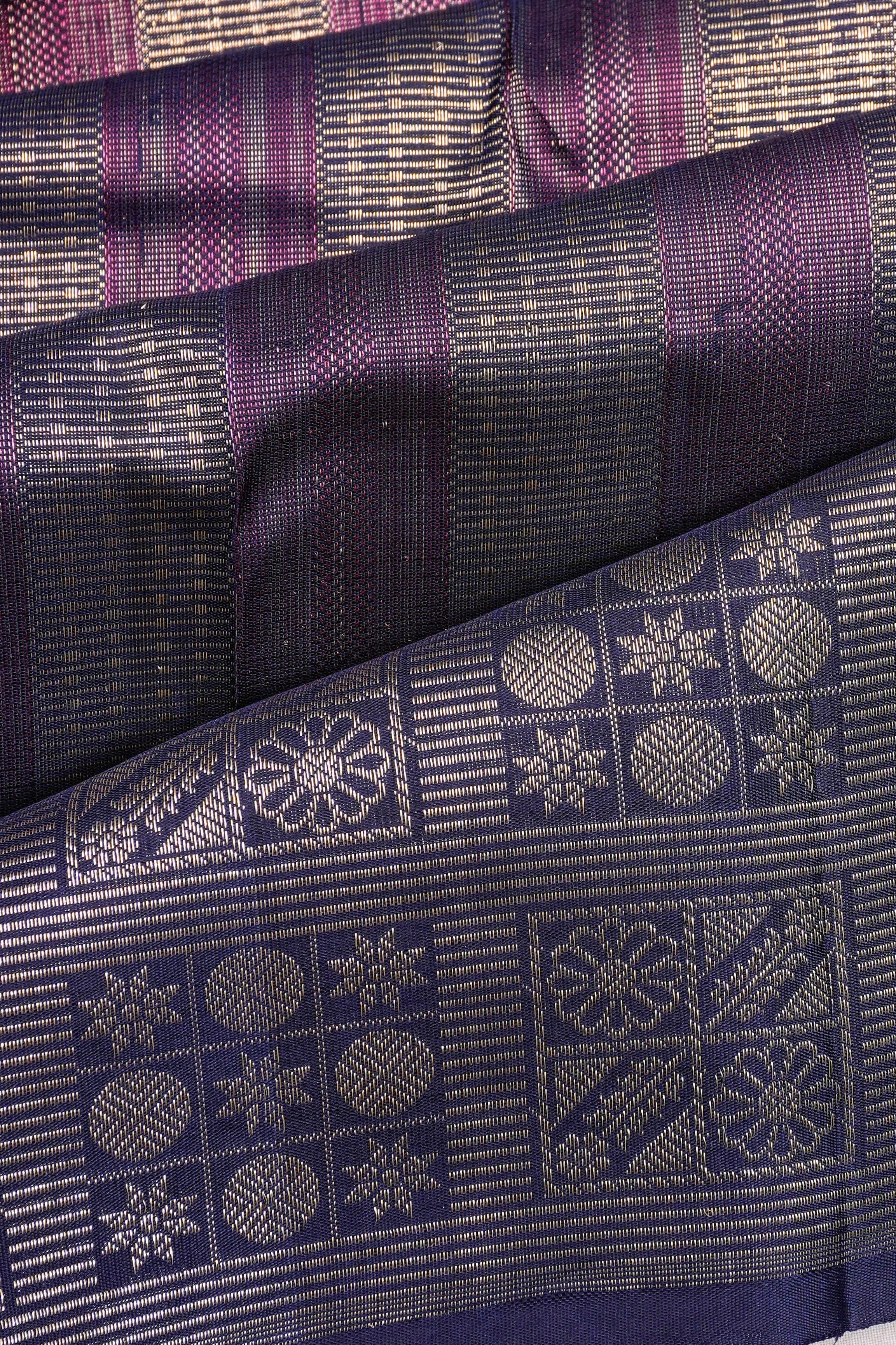 Kanchipuram Silk Brocade Purple Saree