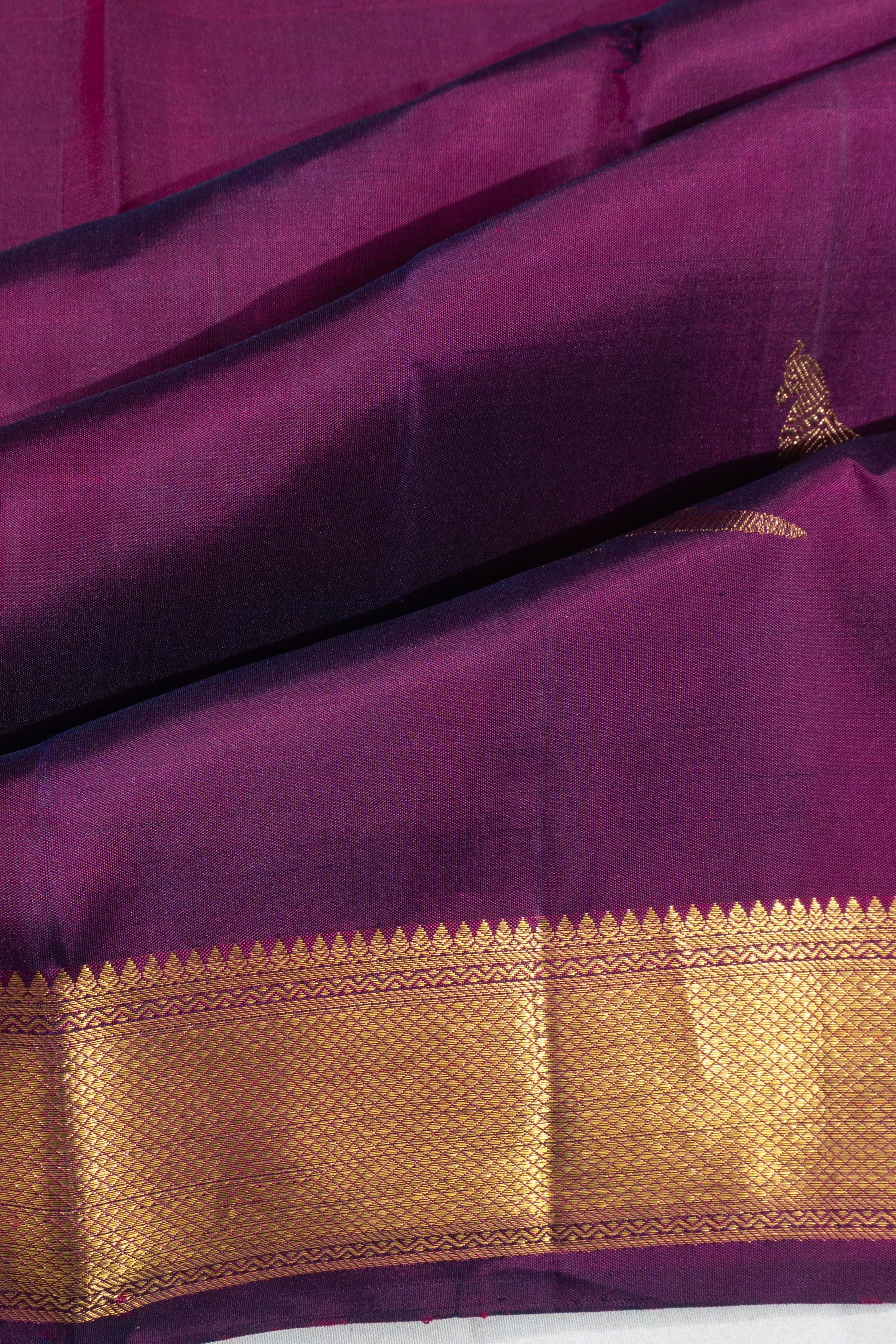 Kanchipuram Silk Butta Purple Saree