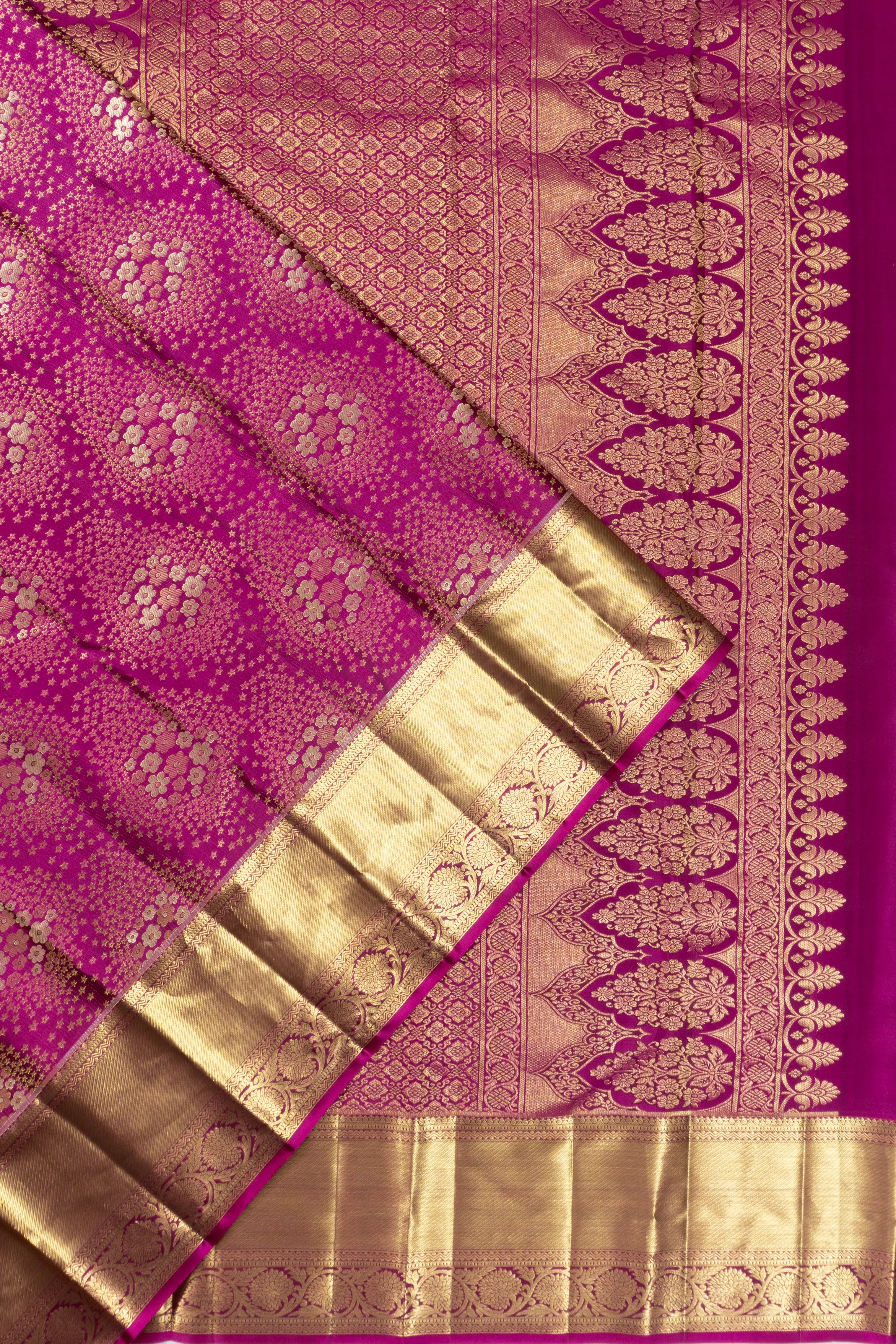 Taranga Kanchi Silk Brocade Purple Saree