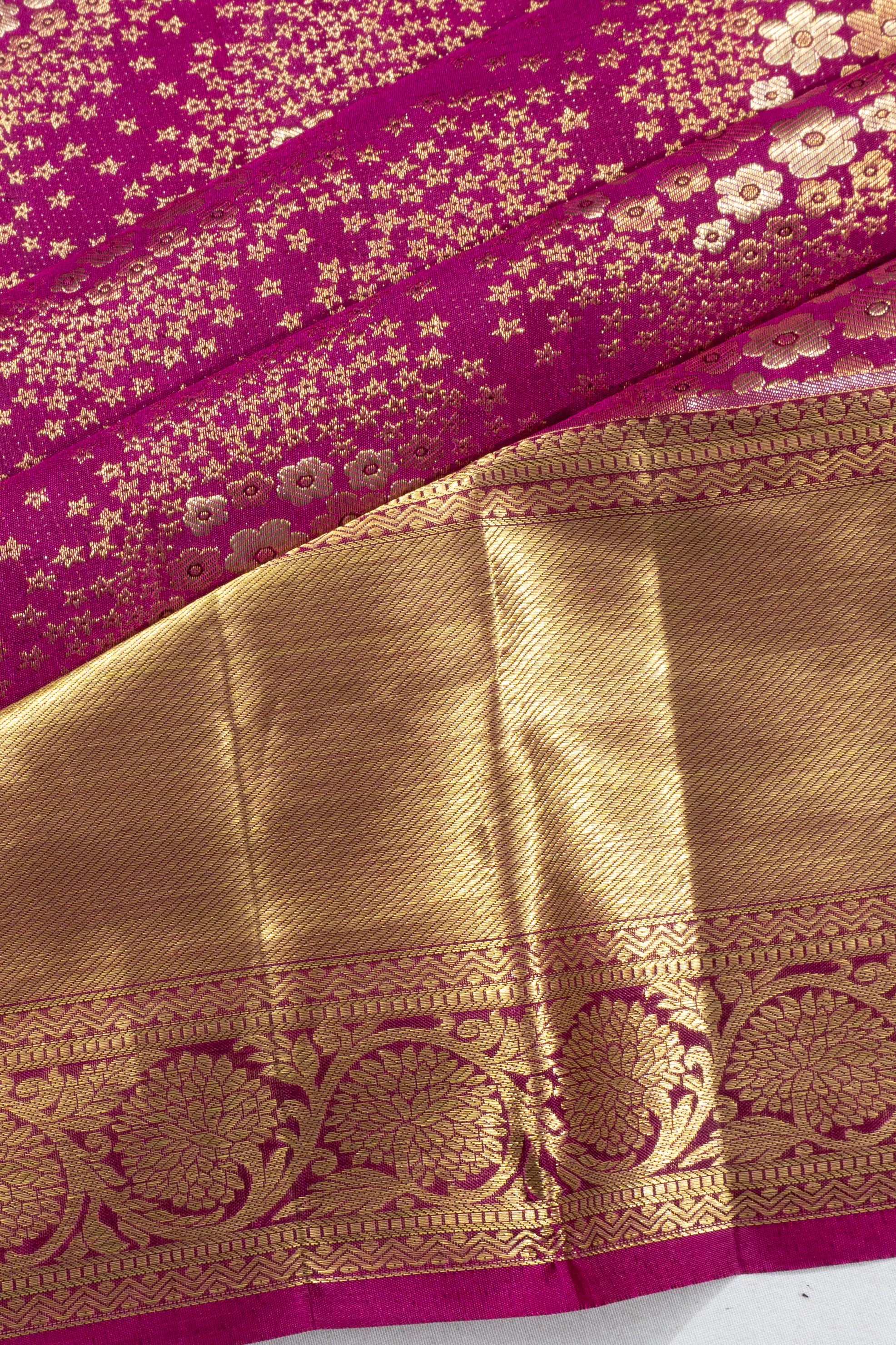 Taranga Kanchi Silk Brocade Purple Saree