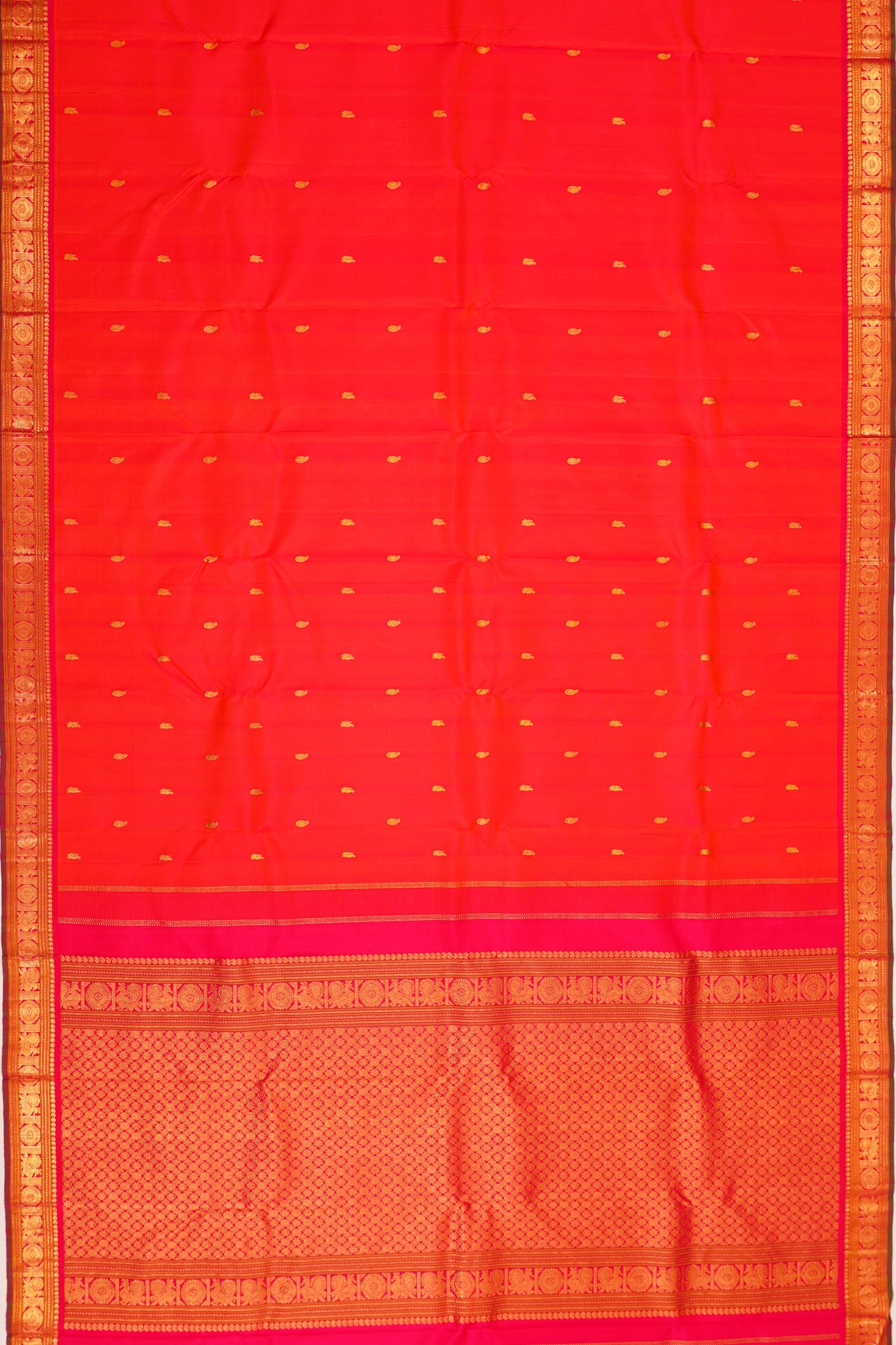 Kanchipuram Silk Butta Red Saree