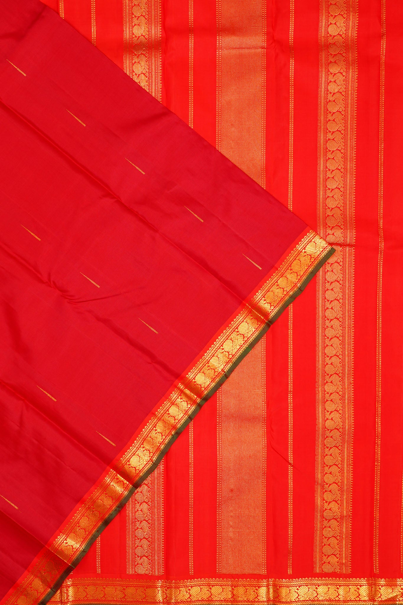 Kanchipuram Silk Butta Red Saree