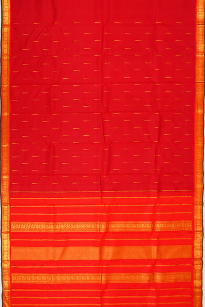 Kanchipuram Silk Butta Red Saree