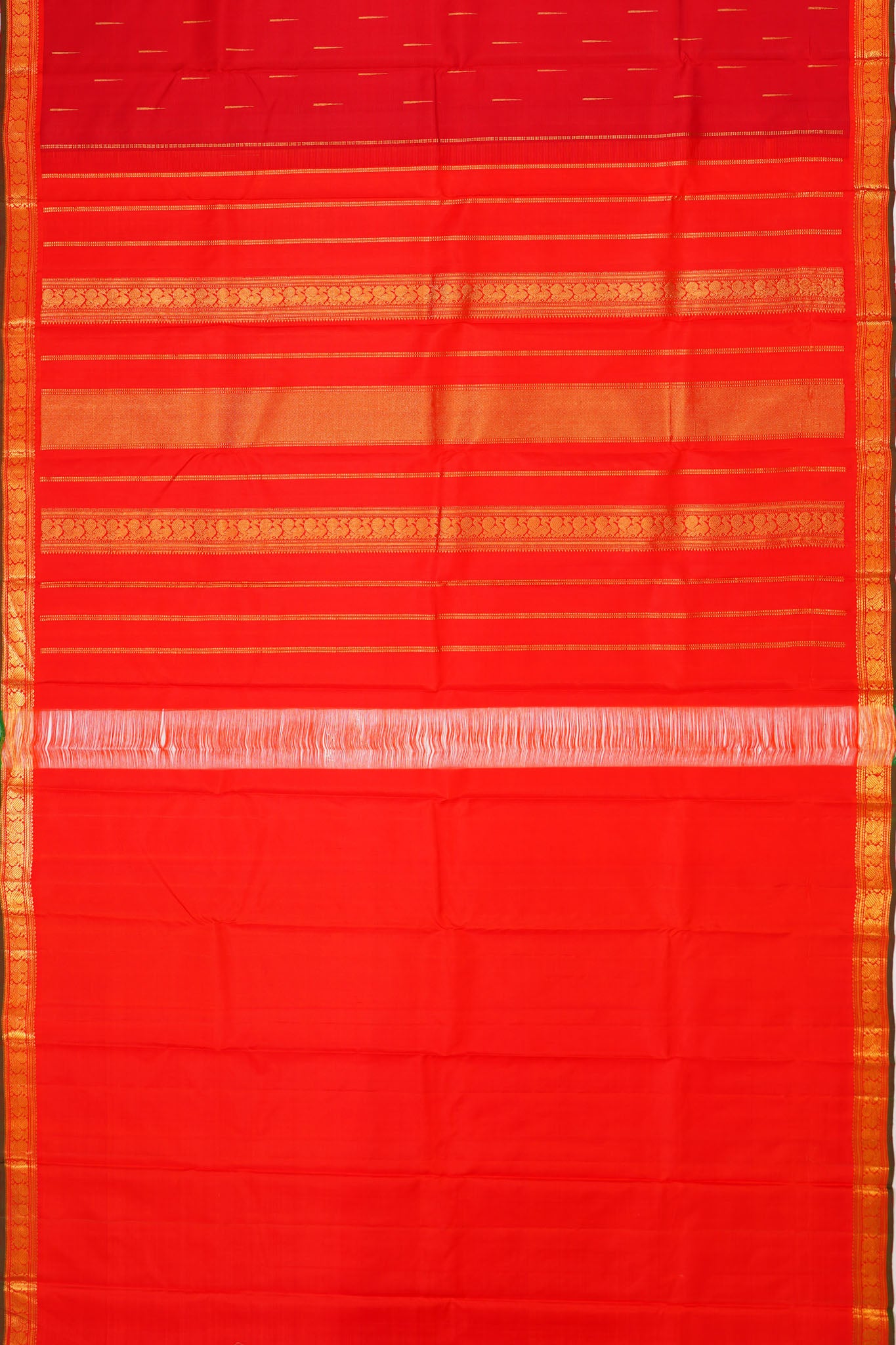 Kanchipuram Silk Butta Red Saree