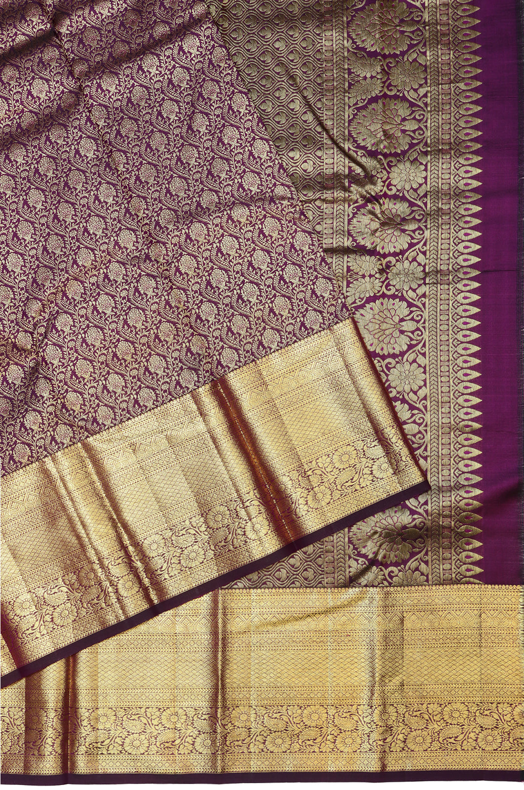 Taranga Kanchi Silk Brocade Purple Saree