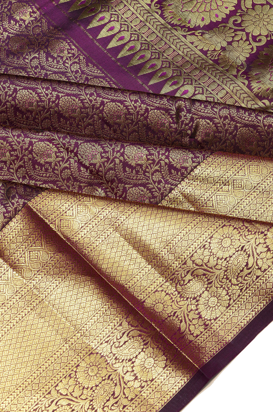 Taranga Kanchi Silk Brocade Purple Saree