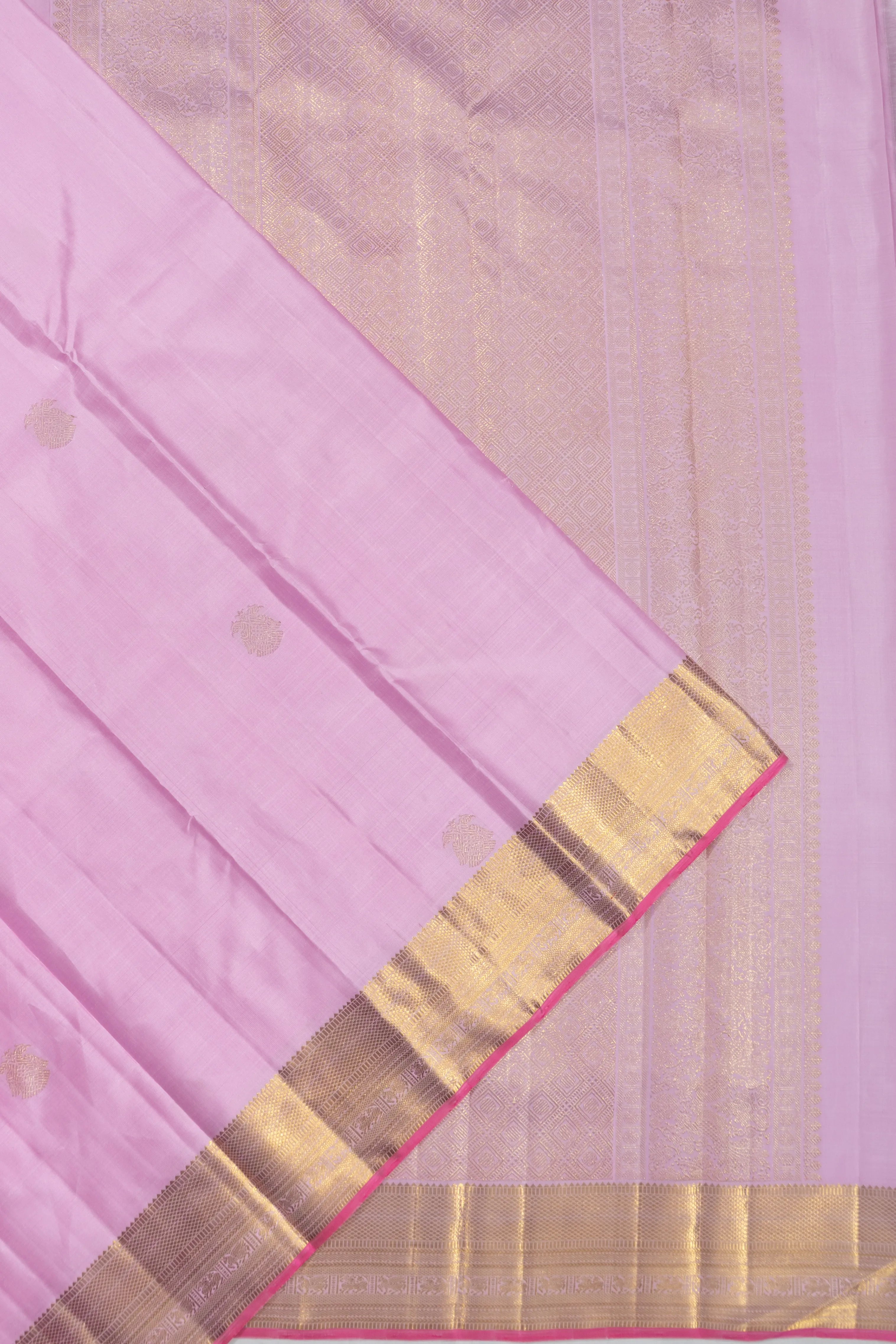 Kanchipuram Silk Butta Lavender Saree