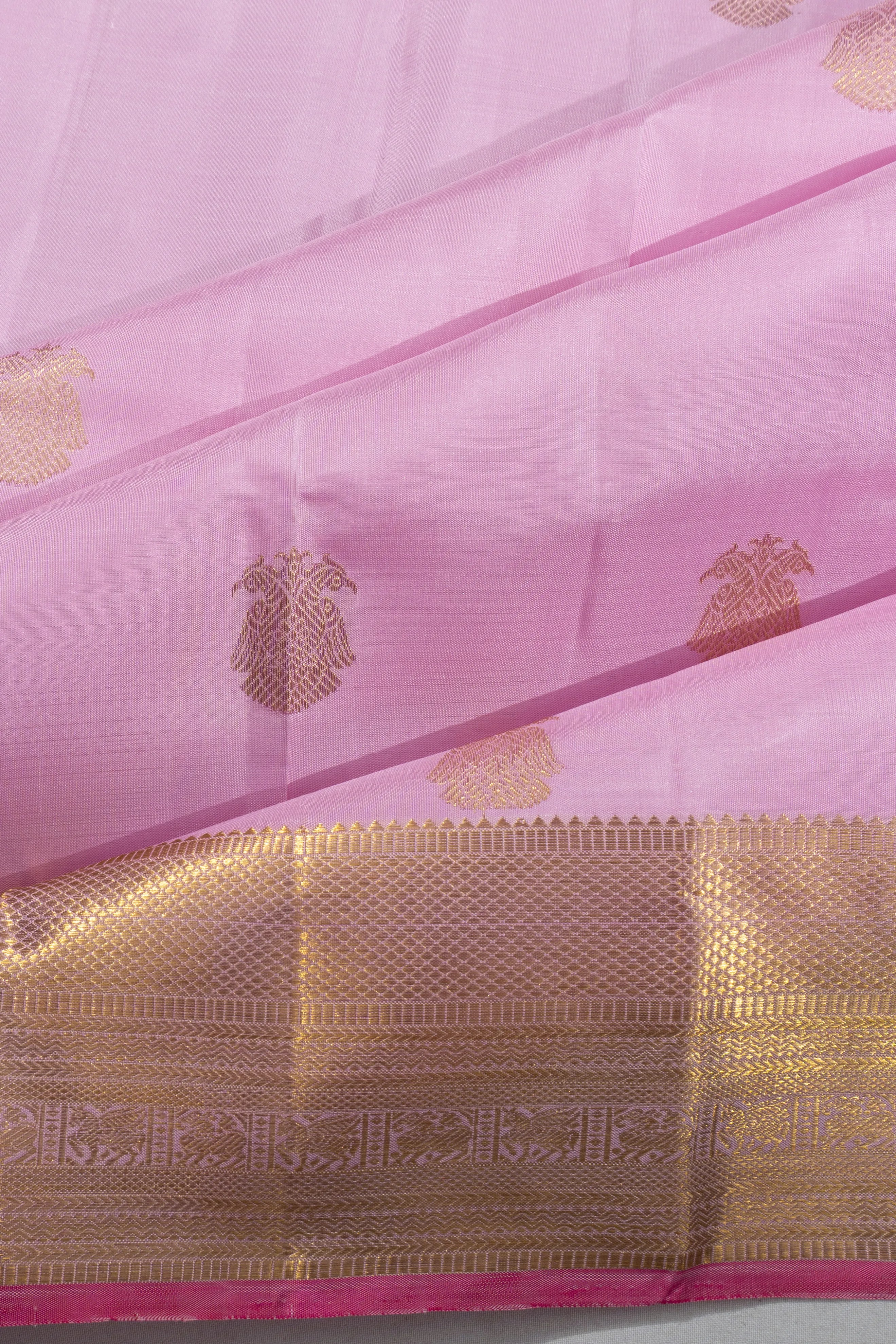 Kanchipuram Silk Butta Lavender Saree