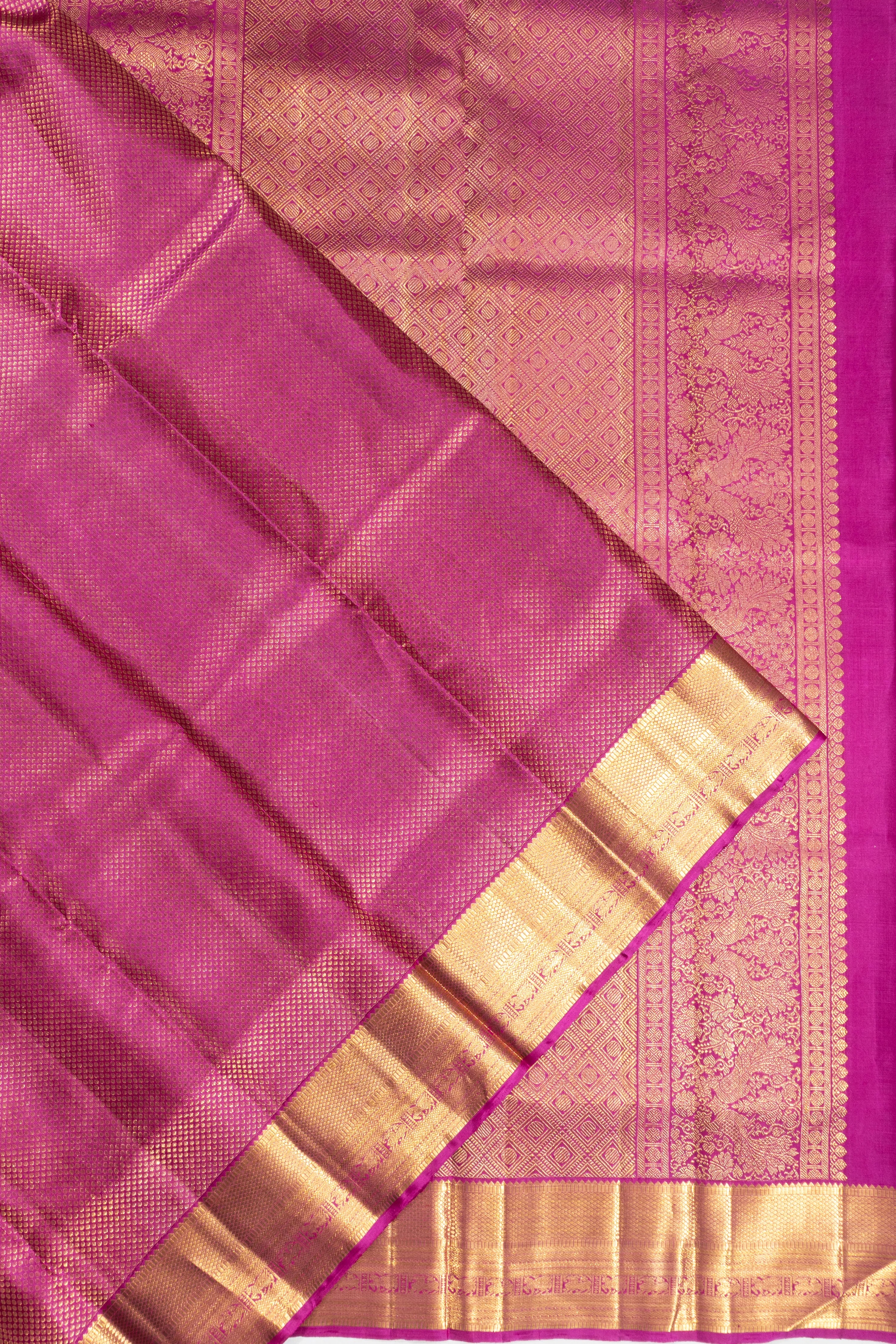 Kanchipuram Silk Brocade Purple Saree