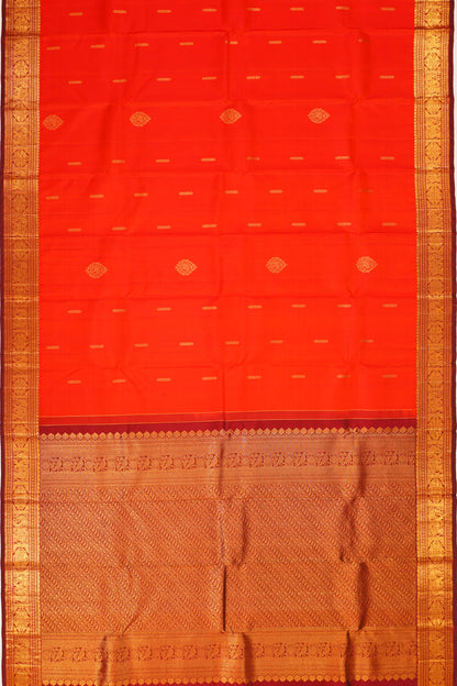 Kanchipuram Silk Butta Red Saree