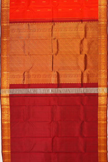 Kanchipuram Silk Butta Red Saree