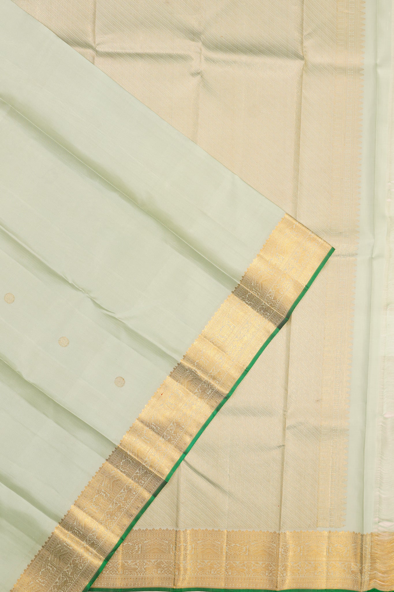 Kanchipuram Silk Butta Pastel Green Saree