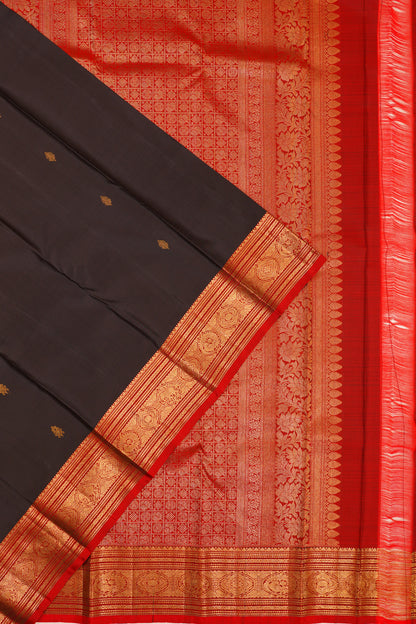 Taranga Kanchi Silk Butta Black Saree