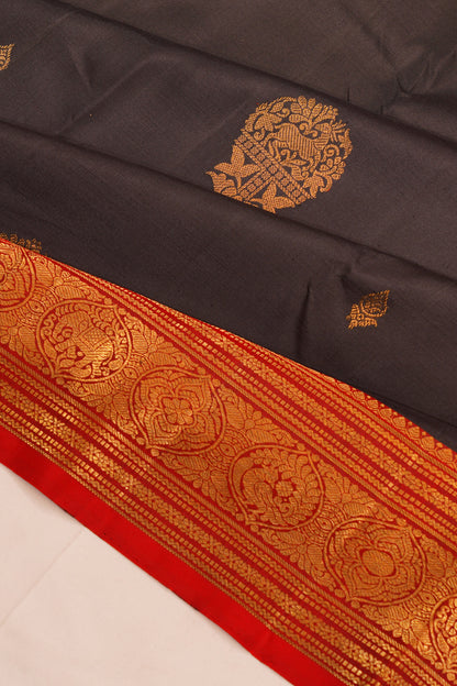 Taranga Kanchi Silk Butta Black Saree