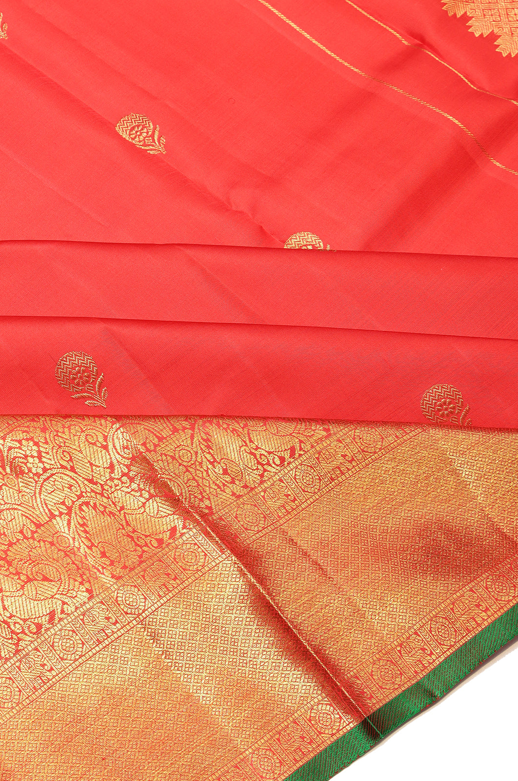 Kanchipuram Silk Butta Red Saree