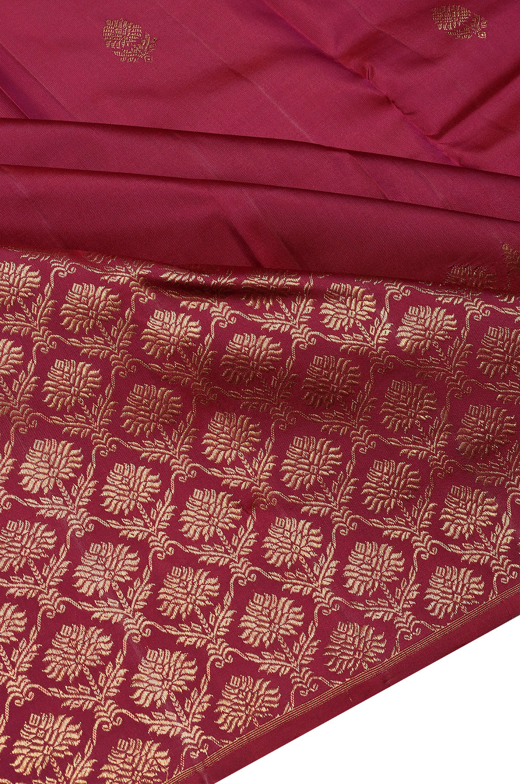 Antique Zari Kanchipuram Silk Butta Maroon Saree