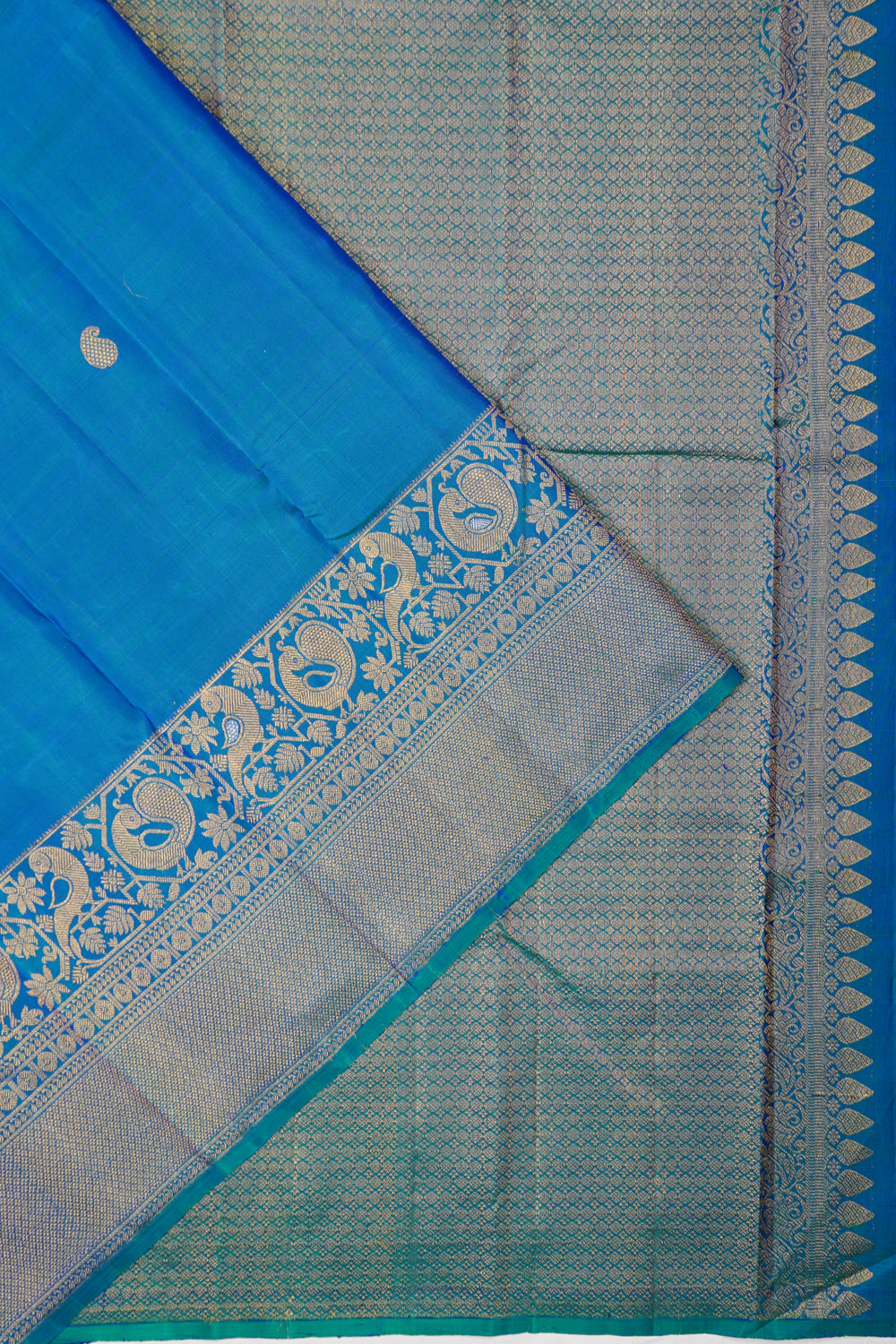 Taranga Kanchi Silk Butta Blue Saree