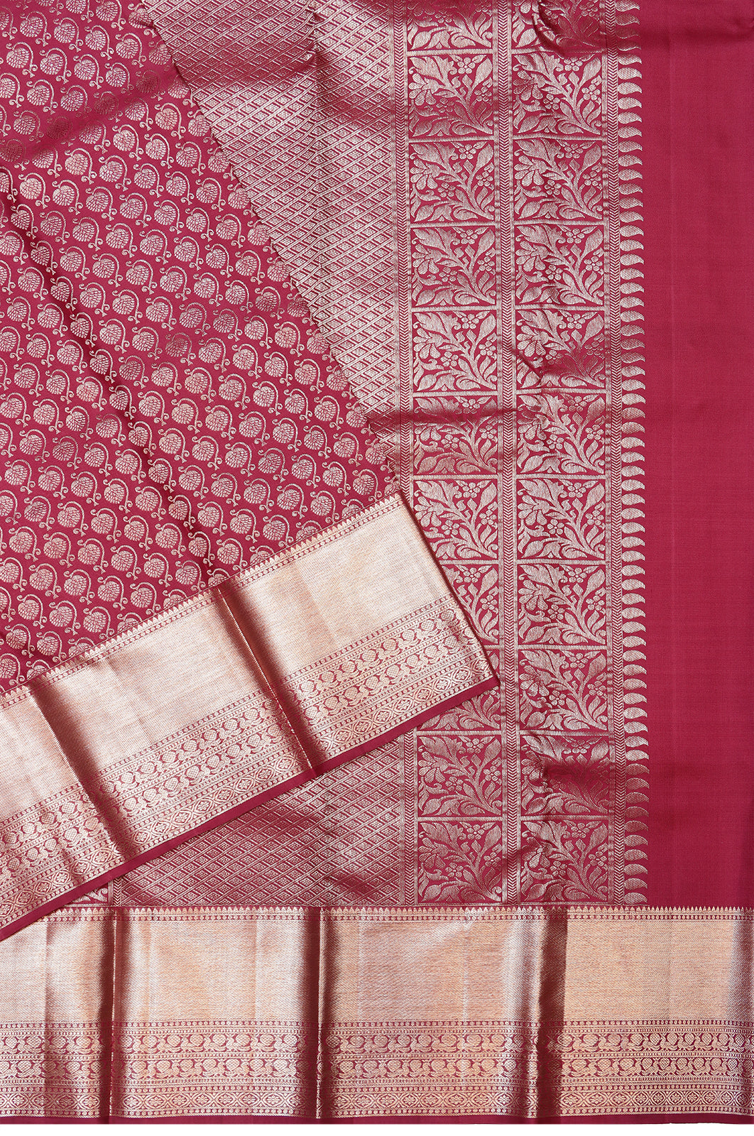 Kanchipuram Silk Brocade Purple Saree