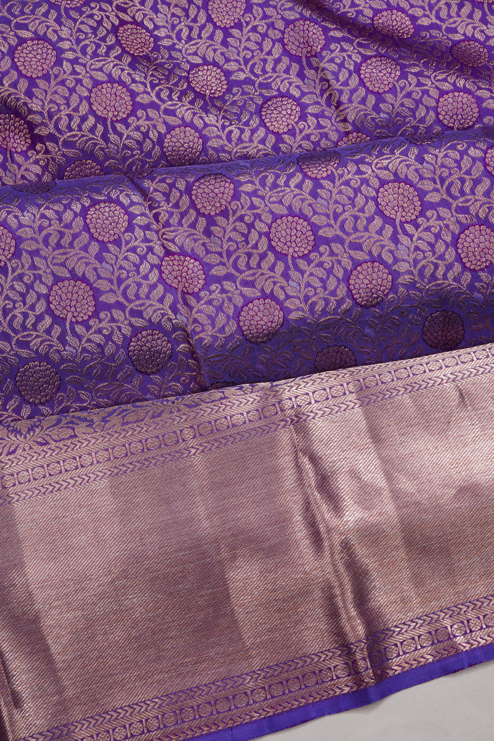 Taranga Kanchi Silk Brocade Violet Saree