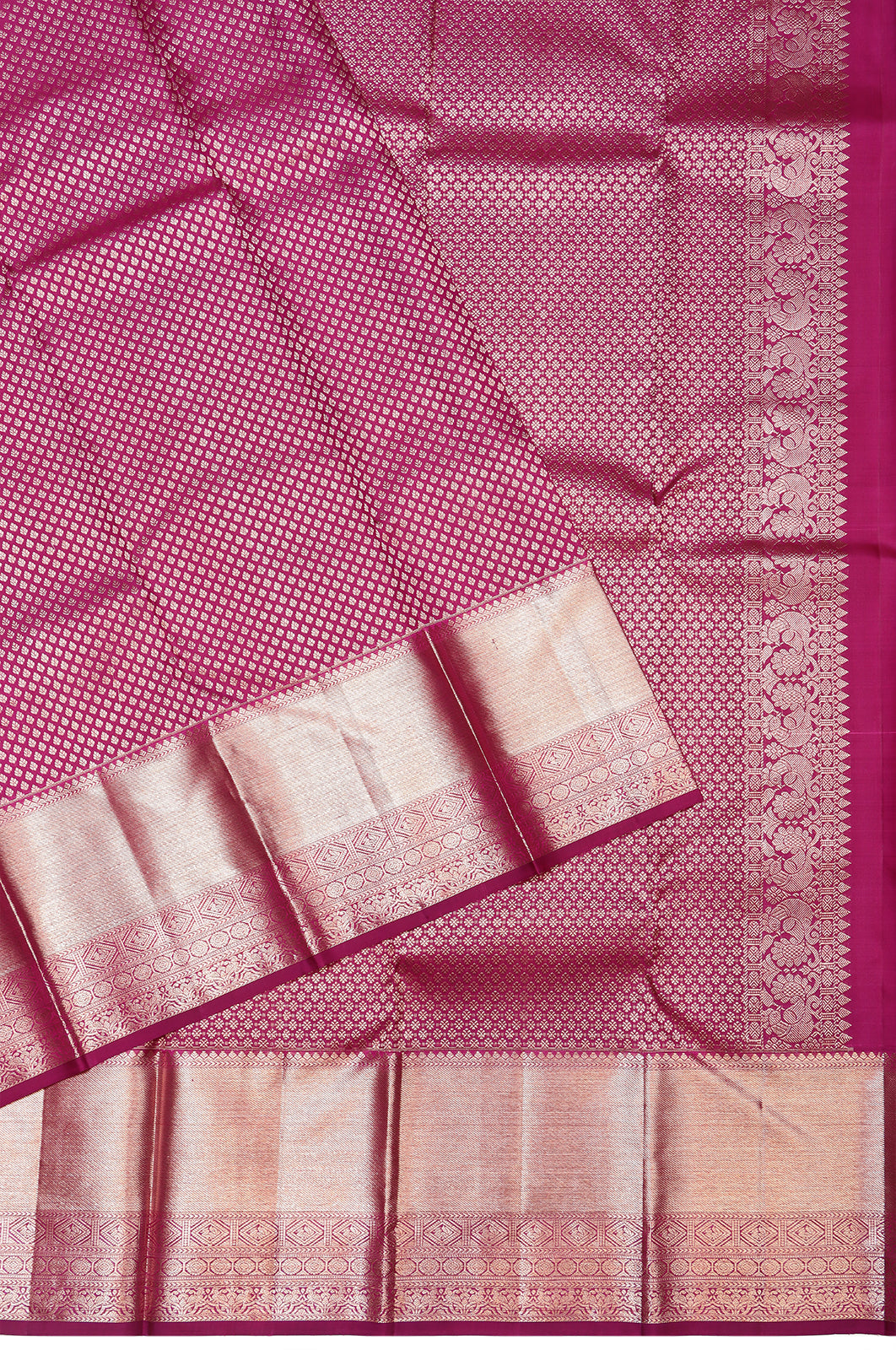 Kanchipuram Silk Brocade Purple Saree