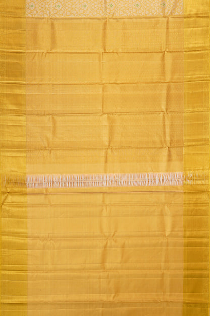 Kanchipuram Silk Tissue Brocade Gold Saree