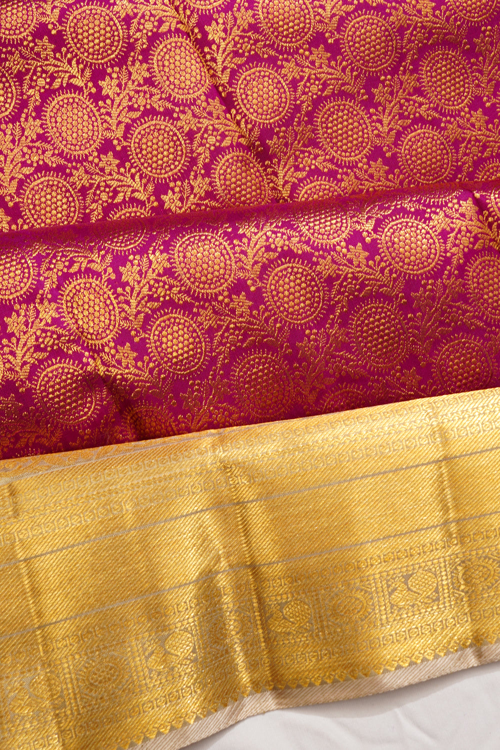 Kanchipuram Silk Brocade Purple Saree