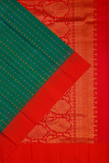 Taranga Kanchi Silk Brocade Sea Blue Saree