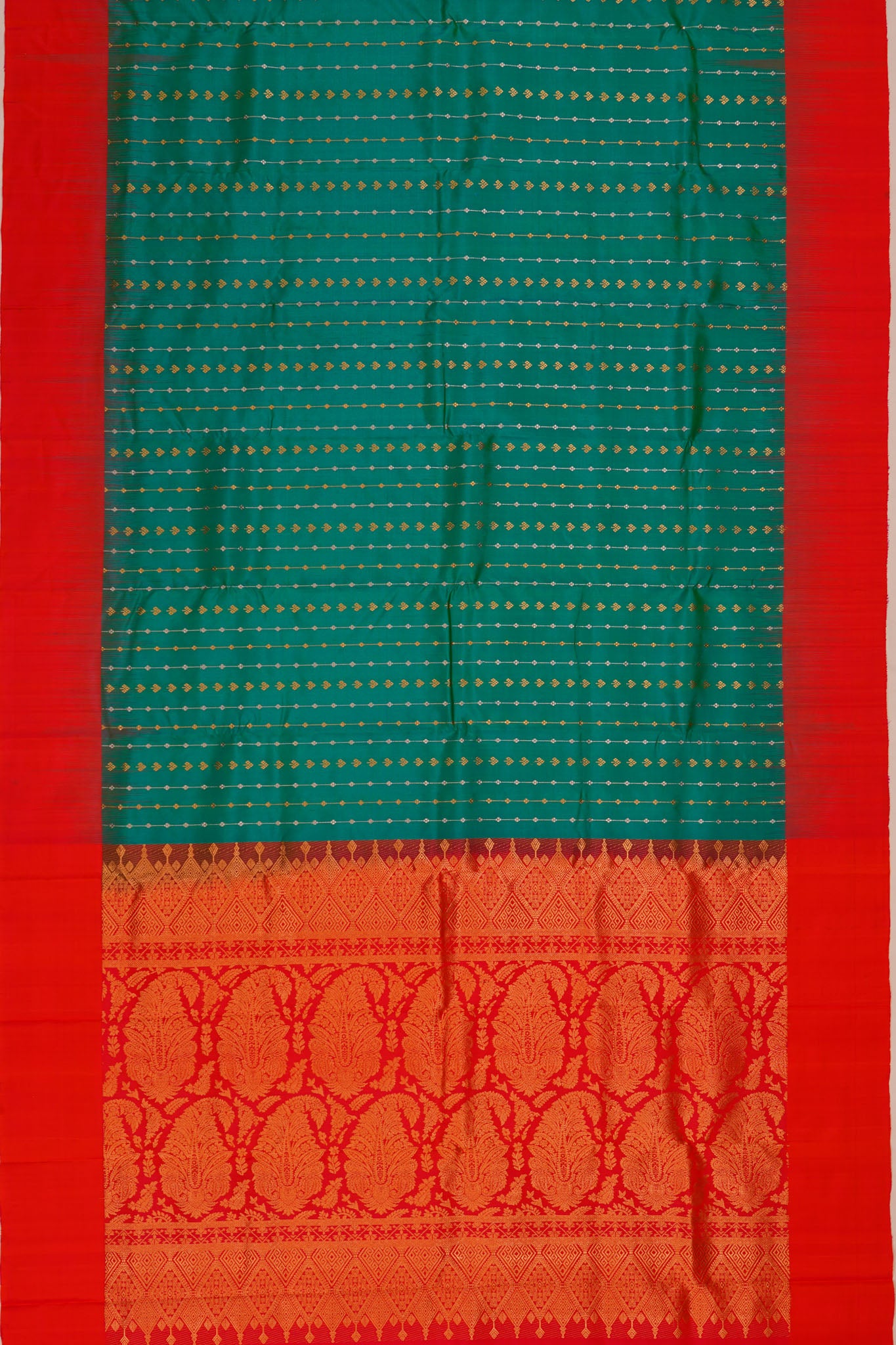 Taranga Kanchi Silk Brocade Sea Blue Saree