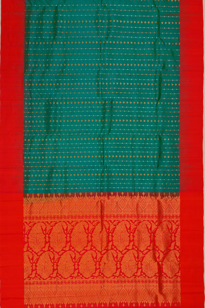 Taranga Kanchi Silk Brocade Sea Blue Saree