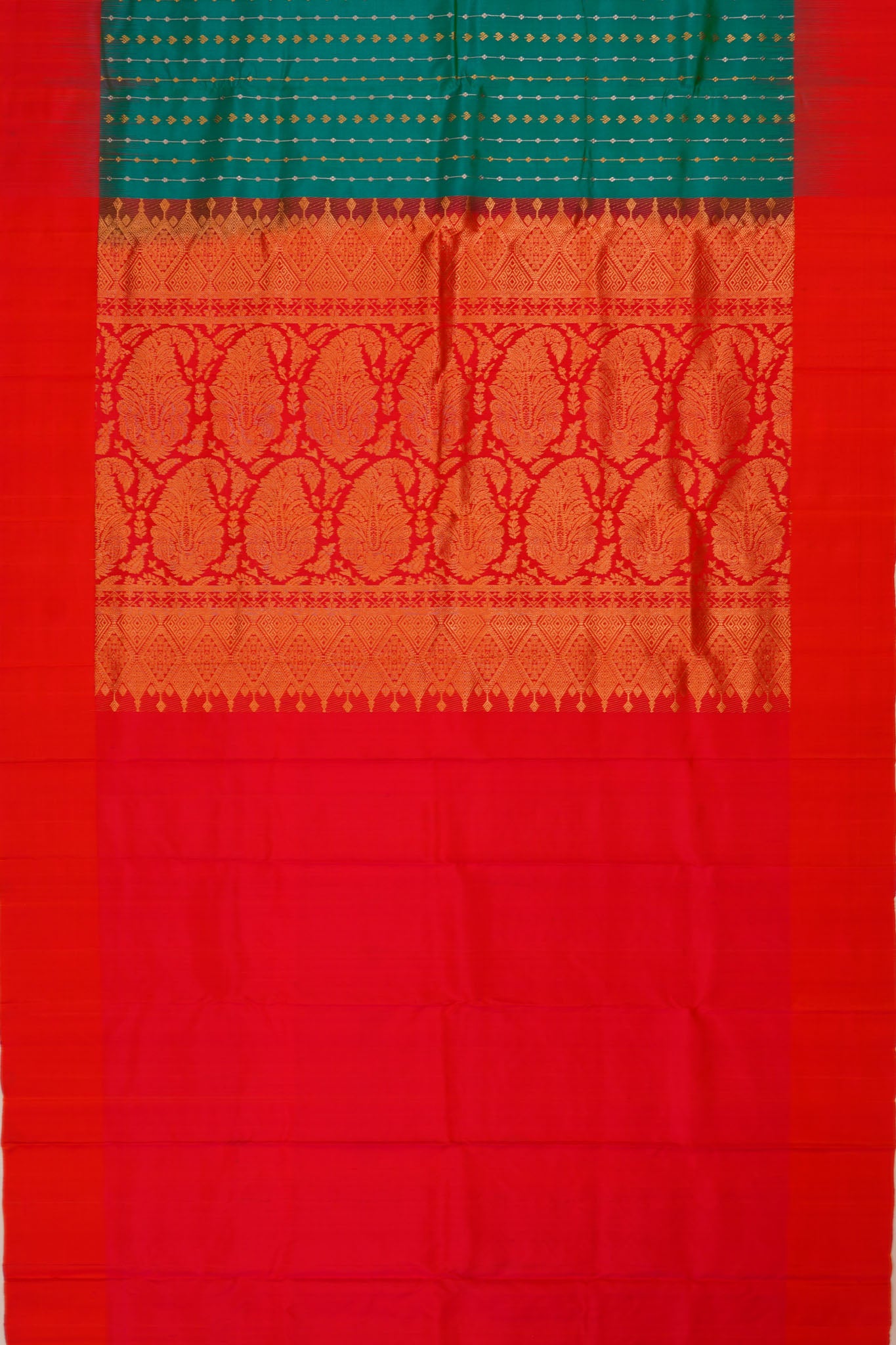 Taranga Kanchi Silk Brocade Sea Blue Saree