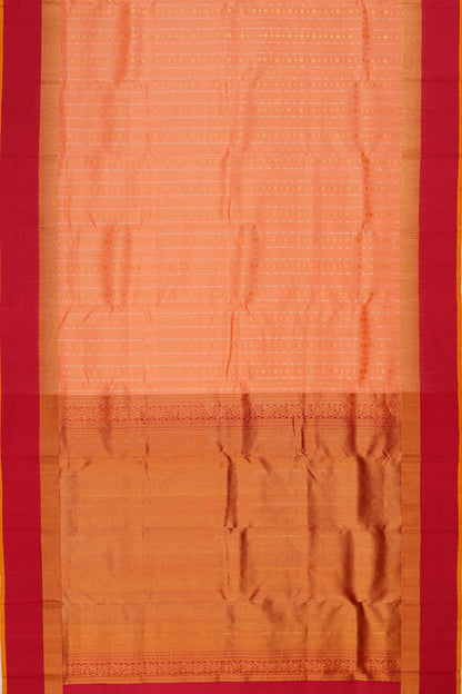Taranga Kanchi Silk Brocade Peach Saree