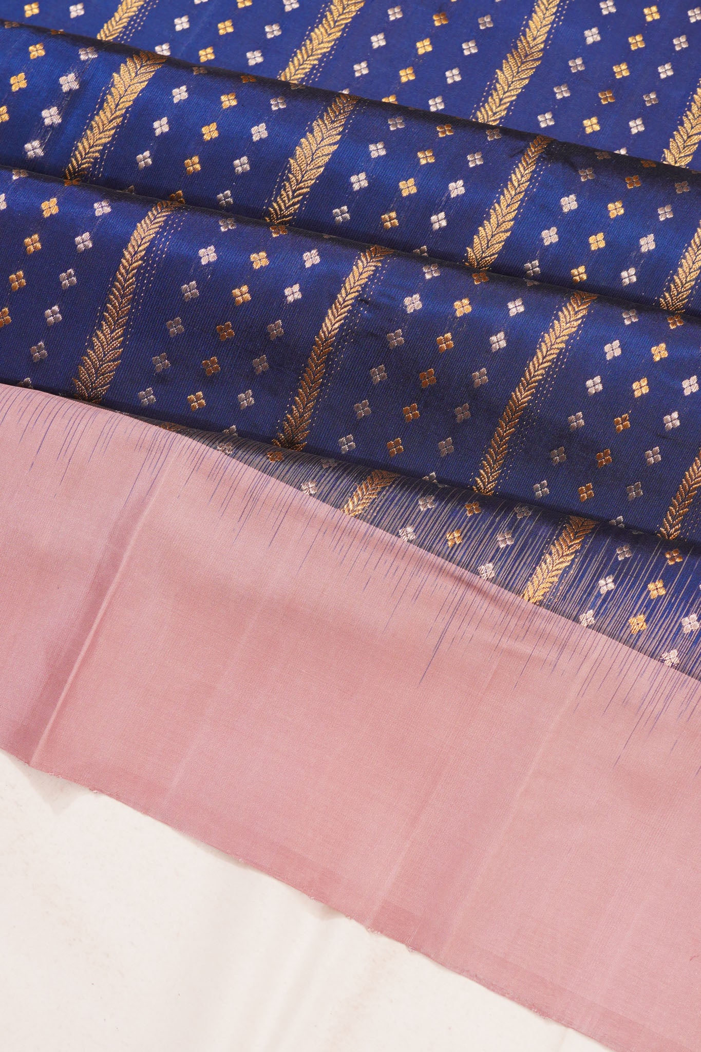 Taranga Kanchi Silk Brocade Dark Blue Saree