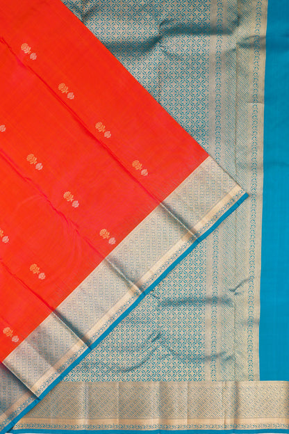 Taranga Kanchi Silk Butta Orange Saree