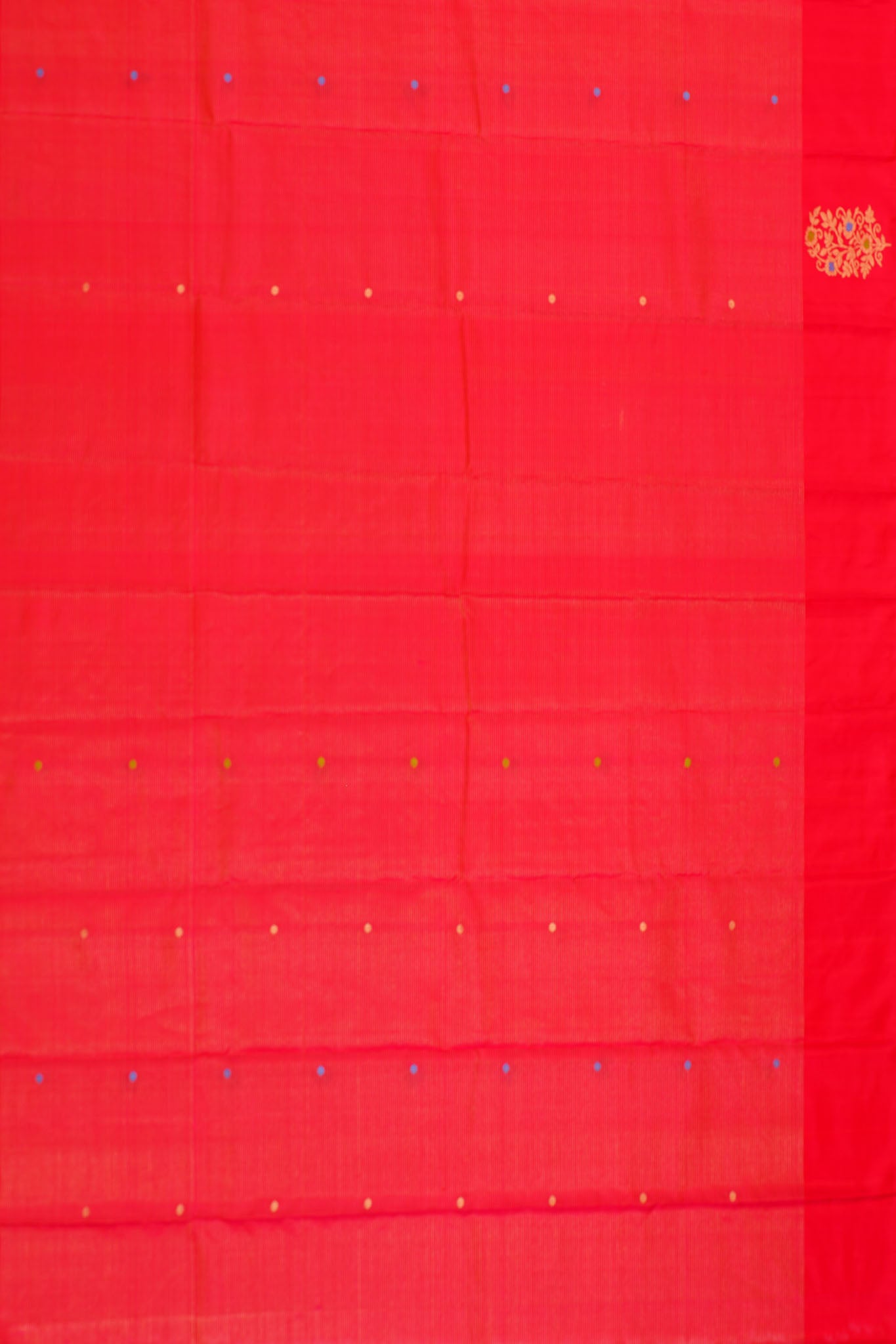 Taranga Kanchi Silk Oosi Lines And Butta Red Saree