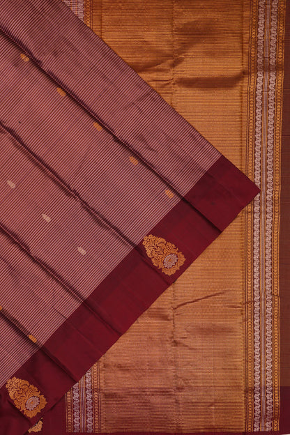 Taranga Kanchi Silk Line And Butta Lilac Saree